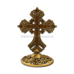 6-143Br cross-μεταλλική βάση - tan 11x7cm 90/κιβώτιο