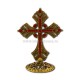 6-145AuP cross metal base gold + patina 14x10,5 cm 72/box