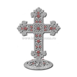 6-146Ag σταυρό, τη βάση μετάλλων, ασημένιο 13,5x10cm 72/κιβώτιο