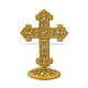 6-146Au σταυρό, τη βάση μετάλλων, ασημένιο 13,5x10cm 72/κιβώτιο