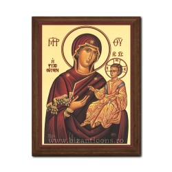 Επίσης, τα ξύλινα φόντο-χρυσό - η Μητέρα του Θεού, Psihocotera 19,5x26,5 cm