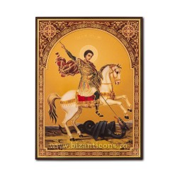 1865-010 Икона русской БЛЕДНО-30х40 Святого Георгия