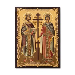 Icon on wood of Saints Constantine and Elena, 30x40 cm.