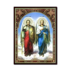 Икона на дереве - Святые Архангелы Михаил и Гавриил, 30х40 см