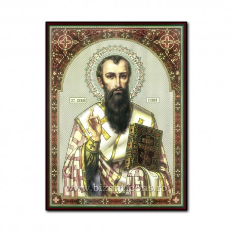 Icon on wood of Saint Hierarch Basil the Great, 30x40 cm.