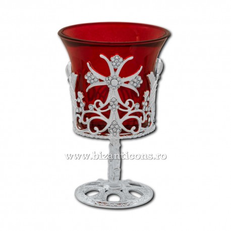 The 120-206Ag the candle of metal is 13cm, with the icon of a silver - 40/box