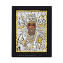 The icon with silvered 19x26 of St. Nicholas Cathedral K104Ag-009