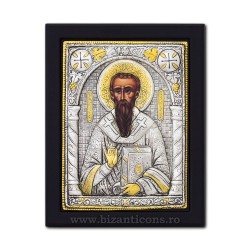 The icon with silvered 19x26 of St. Basil's K104Ag-126