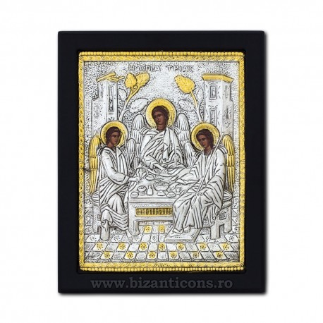 The icon with silvered 19x26 Holy Trinity K104Ag-215