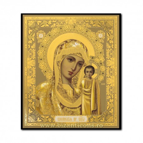 Icon on wood, Mother of God of Kazan, 15x18 cm.