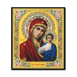 Εικονίδιο πάνω σε ξύλο, Μητέρας του Θεού του Καζάν, 15x18 cm.