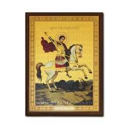 1897-010 Икона русская - мдф, фрезерные станки, 33x46 Святого Георгия