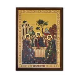 1897-215 Икона русская - мдф, фрезерные станки, 33x46 Святой Троицы