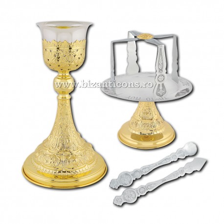 SET SF. VASE 0,5 l aurite si argintat - heruvim S18-04SG