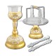 SET SF. VASE 0,5 l aurite si argintate - struguri + sfinti S18-30SG