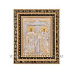 Icoana in rama - Sfintii Imparati Constantin si Elena 40x50 cm