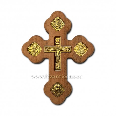 Cruce lemn perete - Rastignirea metal 19 cm Cruce lemn perete - Rastignirea metal 19 cm