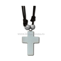 43-30 colier + cruce piatra naturala 12/set