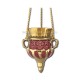 121-31-2 Candela ceramica lant - Rosu