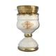 121-1-4 Candela ceramica mare - Alb