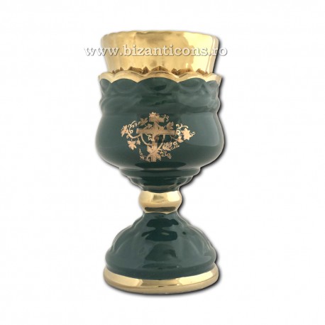 121-1-5 Candela ceramica mare - Verde