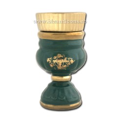 121-2-5 Candela ceramica medie - Verde