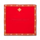ILITON matase - rosu - cruce + margine brodata 70x70 IL202-8