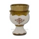 121-23-4 Candela ceramica medie 11 cm - Alb