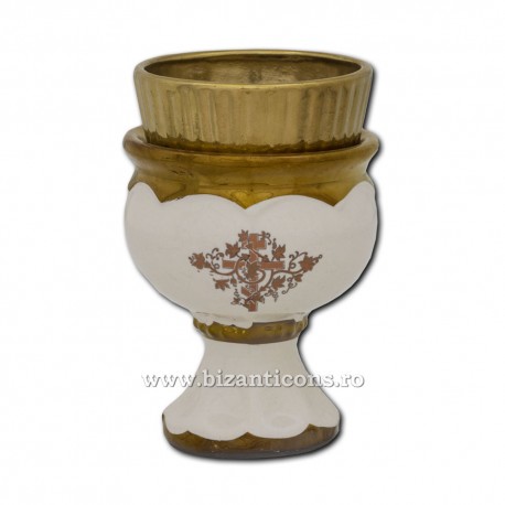 121-23-4 Candela ceramica medie 11 cm - Alb 121-23-4 Candela ceramica medie 11 cm - Alb