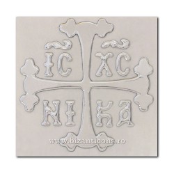 4-19Ag cruce argintie ICXC NIKA - adeziv 6x6 - 12/set