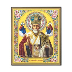 Icon on wood Saint Nicholas 15x18 cm.