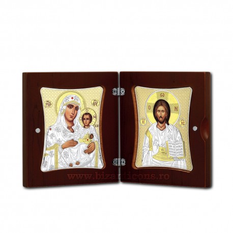 Diptic Ag925 MD Jerusalem + Pantocrator 22,5x38 PD40-006-001