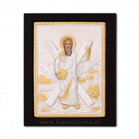 Icoana metal - Sfantul Apostol Andrei - Ocrotitorul Romaniei 19x24 cm K104-118