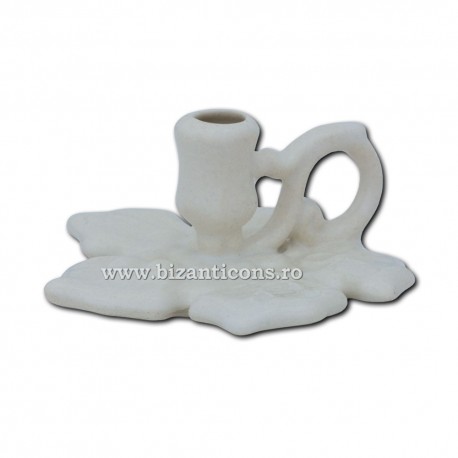 122-1-4 Sfesnic masa frunza - mic - Alb