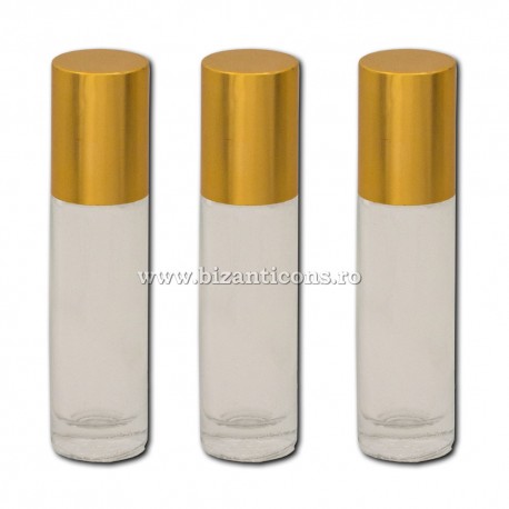 1-52Β μπουκάλια με μύρο, 8 ml, καπάκι, χρυσό, 30/περίπτωση 810/περίπτωση