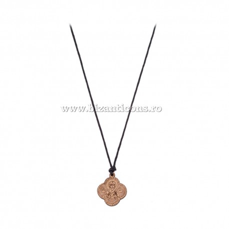 Colier ata - medalion lemn 12/set