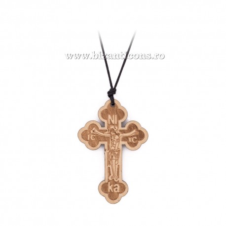 Colier ata - cruce lemn 12/set