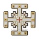 Cruce Jerusalem Ag925 pe lemn 12,5x12,5 PC-12
