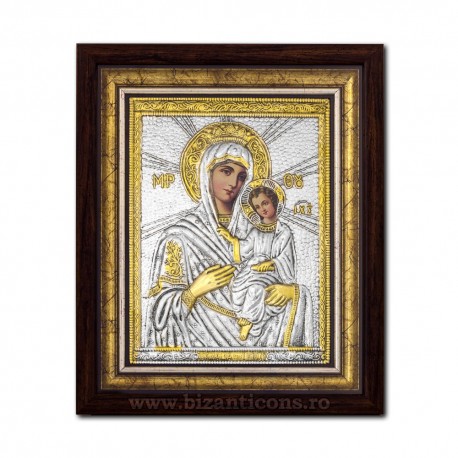 The icon with silvered our lady of Tinos 36x44cm K700-410