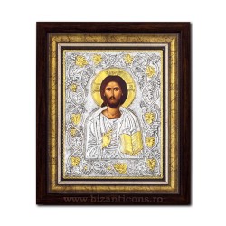 The icon with silvered - Saviour Pantocrator 36x44cm K700-001