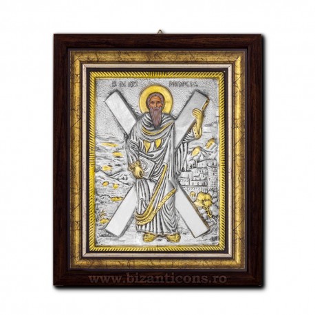 Икона argintata - Святой Апостол Андрей - Покровитель Румынии 36x44cm K700-118