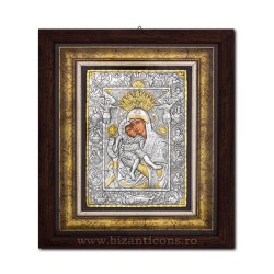 The icon with silvered our lady Axionita - Should be really 27x32 cm-K701-022