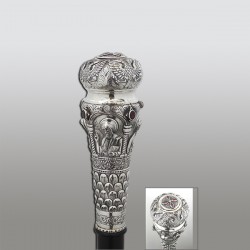 BASTON ARHIERESC argint 925 + patina 18 cm + lemn RK 135-152