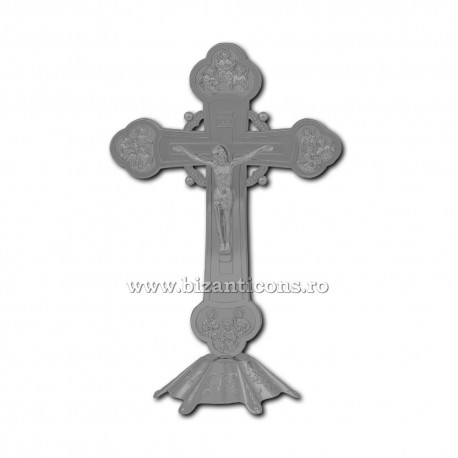 6-159 the cross in metal, with a base of 20 cm 60/box