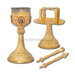 Sfinte Vase - aurite si argintate - medalion icoana