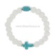40-371 metanie piatra naturala + cruce turquoise - carton 12/set