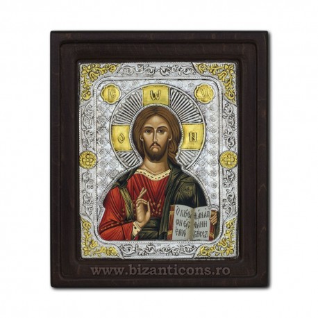 Icoana argint - M Kazan - Pantocrator - 17x20 HD40-001