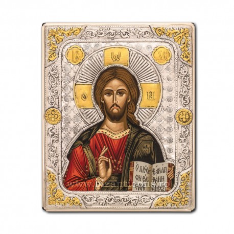 Icoana argint - M Pantocrator - 12x15 HG30-001