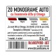 4-27 monograma 5,2 cm - color mixt 20/set