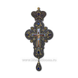The cross in Bucharest - filigree-Ag925 - e - stone - platinum 18x8cm FD2266 - 132gr.